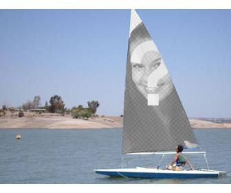 ausgezeichnete fotomontage zu setzen sie ein foto in der kerze in einem kleinen segelboot und du sollst