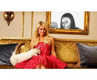 foto-effekte zu kommen in einer box neben paris hilton