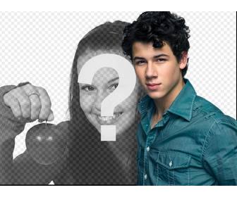 machen sie ein foto-effekt zusammen mit nick jonas fotomontage mit nick