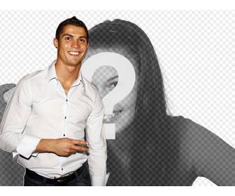 Fotomontage, um Ihr Foto mit Cristiano Ronaldo zusammenzustellen.