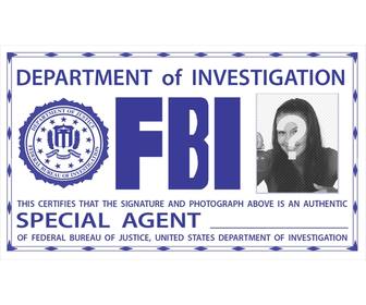 fotomontage des fbi-ausweises