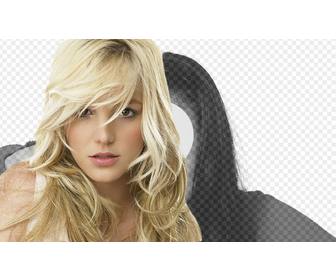 fotomontage mit britney spears blondine jetzt konnen sie ein portratfoto mit der amerikanischen pop-sangerin britney spears