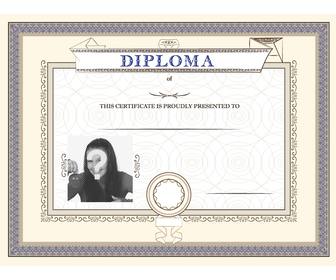 anpassbare diplom einer leistung stolz auf die person die sie wollen in dem sie ein foto und text platzieren vorgestellt