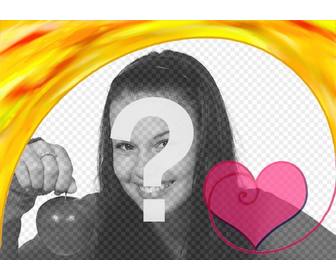 fotorahmen mit herz begluckwunscht dieser valentine mit einem kostenlosen online-foto-montage konnen sie speichern oder e-mail