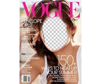 fotomontage wo man auf dem cover des magazins vogue erscheinen