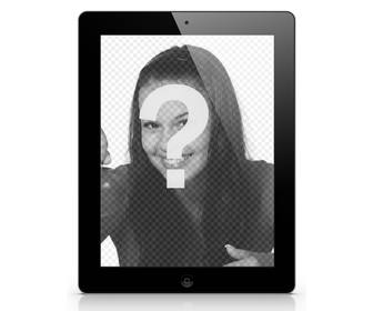 fotomontage zu setzen sie ihr foto auf einem tablet oder ipad