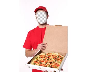 Verkorpert Eine Pizza Lieferung Kostenlos Effekt Bearbeite Photoeffekte