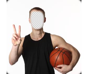 werden sie ein basketball-trainer mit diesem spaß-effekt ein foto der montage