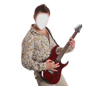 fotomontage zu sein ein exotischer gitarrist mit ihrem foto online-