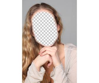 fotomontage zu andern blonde haare wellig gekammt