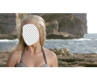 fotomontage von khaleeshi von game of thrones wo sie ihr gesicht