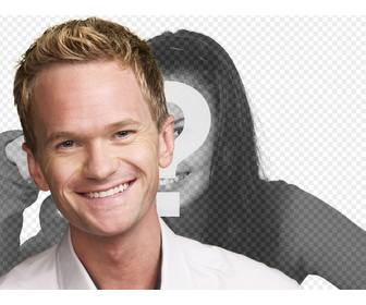 fotomontage barney aus how i met ur mother mit ihrem foto und text zu personifizieren