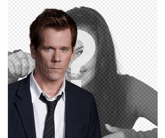 machen sie diese fotomontage und ein bild mit kevin bacon schauspieler in der tv-serie quotthe followingquot