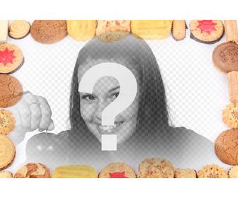 dekorieren sie ihre digitalen fotos mit diesem rahmen besteht von cookies in verschiedenen geschmacksrichtungen