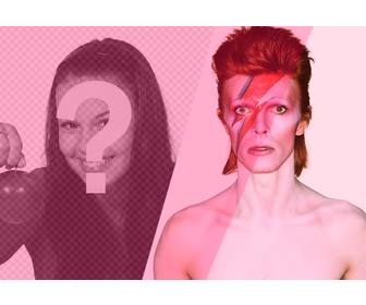 fotomontage mit david bowie mit rosa filter hinzufugen und bearbeiten sie ihre fotos online