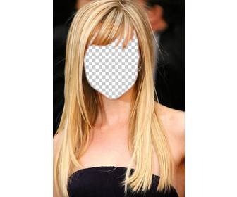 fotomontage ihre frisur online andern und sein blonde lange haare