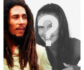 erstellen sie eine fotomontage mit bob marley von ihrer seite laden eines bildes online zugabe ein satz frei