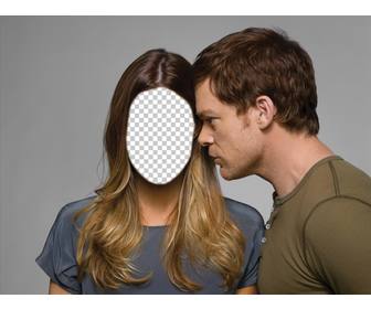 fotomontage mit dexter und debra morgan der tv-serie zu bearbeiten