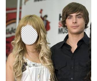 fotomontage zu setzen ihr gesicht auf ashley tisdale mit zac efron