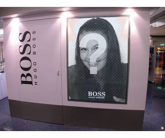 fotomontage in einem hugo boss ad straße wie ure ein modell erscheinen