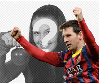 fotomontage mit messi barca um das foto setzen