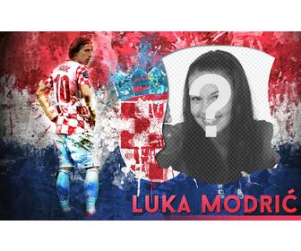 foto-effekt mit luka modric dem kroatischen mittelfeldspieler fußballmannschaft