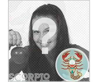 rahmen fur ihr profilbild mit einer symbolischen darstellung der sternzeichen skorpion