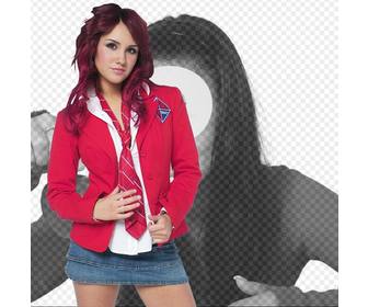 fotomontage mit dulce maria rebelde in uniform