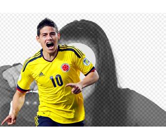 fotomontage mit james rodriguez von kolumbien