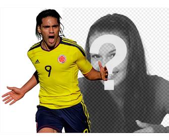 fotomontage mit falcao auswahl von kolumbien