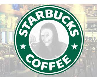 einstellen der beruhmte logo der starbucks coffee einem kreisformigen raum um ihre fotos zu platzieren