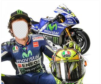 fotomontage mit valentino rossi motogp-fahrer zu bearbeiten