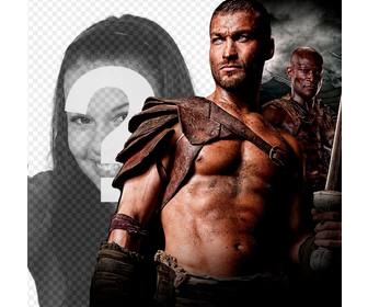 fotomontage mit der spartacus blood and sand-serie