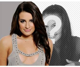 fotomontage mit lea michelle glee039s schauspielerin