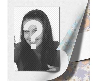 collage mit speziellen geschenkpapier blumen ein fotogeschenk zu setzen geben sie ihrem foto