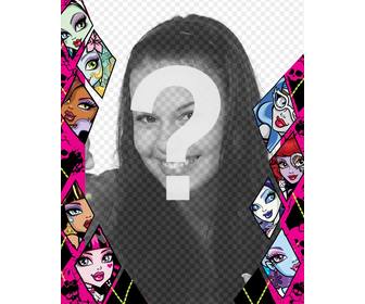 kinder-rahmen mit monster high charaktere in der serie