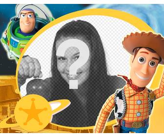 toy story kinder rahmen mit den beiden hauptfiguren in dem film