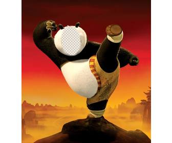 seien sie kung fu panda mit dieser fotomontage die sie kostenlos