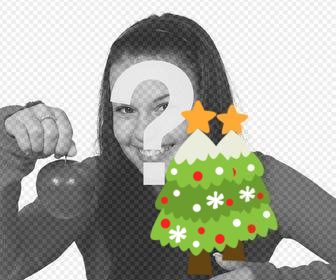 online aufkleber von einem schonen weihnachtsbaum ihre fotos schmucken