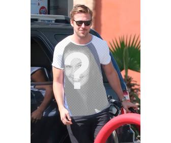 setzen sie ihr bild auf dem t-shirt von ryan gosling