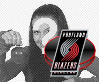 aufkleber mit dem logo der portland blazers