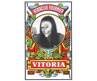 fotomontage spanischen kartenspiel