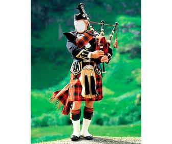 fotomontage mit einem typischen piper scottish ihr gesicht hinzufugen