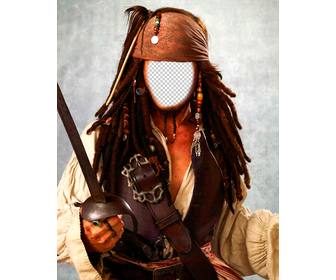 fotomontage von captain jack sparrow