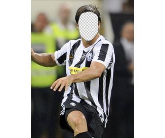 fotomontage von diego von juventus ein gesicht zu setzen