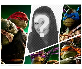 fotomontage mit den neuen ninja turtles