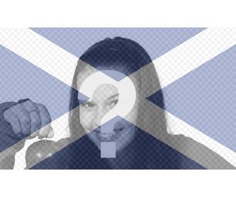 sonder collage mit der schottischen flagge
