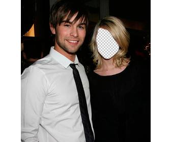 fotomontage mit chace crawford ihr gesicht auf das madchen zu setzen neben ihm ihr gesicht auf den korper der schauspielerin taylor momsen