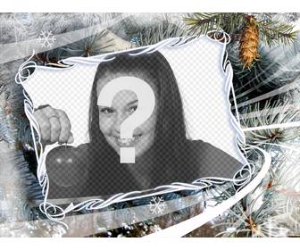 fotorahmen mit wintermotive und weihnachten