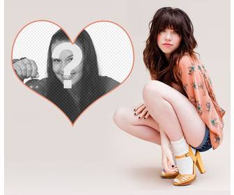 fotomontage mit carly rae und ihr bild in einem herzen